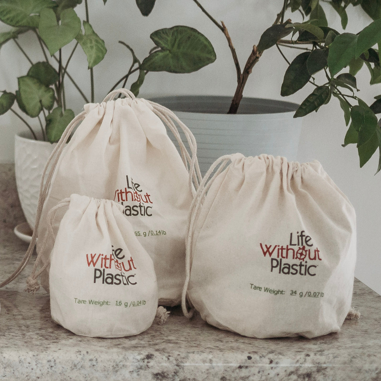 Organic Cotton LARGE Flat-Bottom Double Layer Bulk Bag for Flour